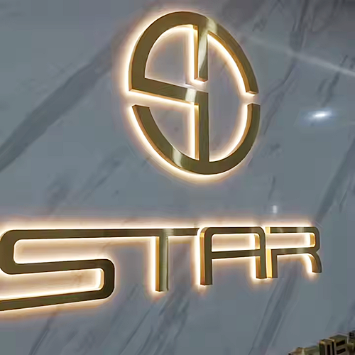 Led Signage Custom Outdoor Indoor Wall Led Light 3d Backlit logo Sign Led Acrylic Edge Lit Gold Color Led Backlit Letter Sign
